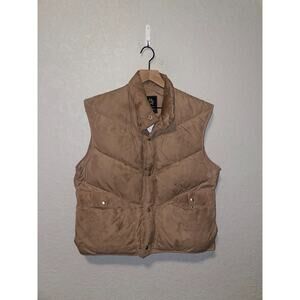 Vintage Alpine Designs Puffer Vest Boulder USA Outdoor 70s Brown Down Ski VTG